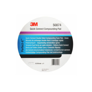 3M™ Perfect-It™ Foam Compounding Pad, Quick Connect System, Green, Convoluted, 216 mm,