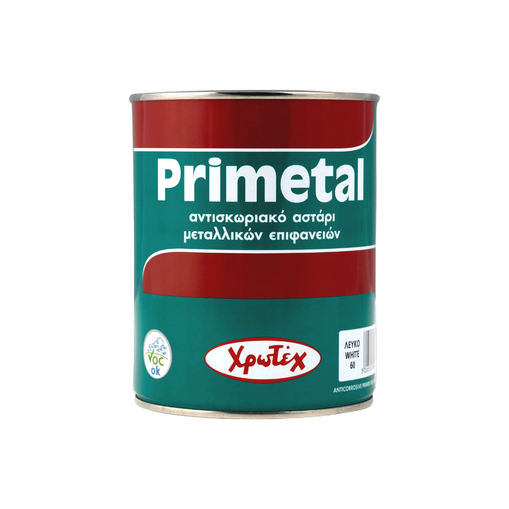 Primetal Αντισκωριακό Αστάρι Λευκό 750ml